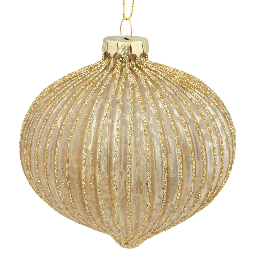 Glass christmas Onion Gold